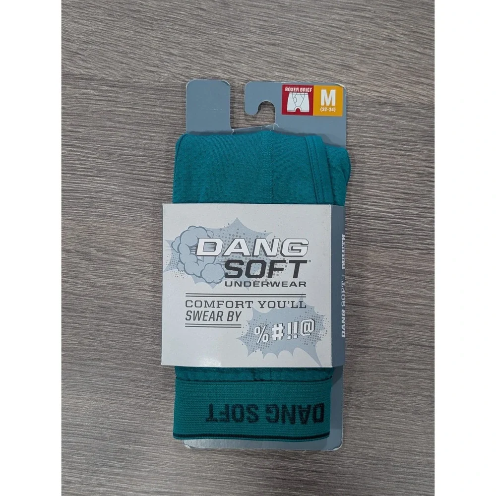 NWT Duluth Trading Company Dang Soft Boxer Briefs Mens Medium 81319 TOC Teal